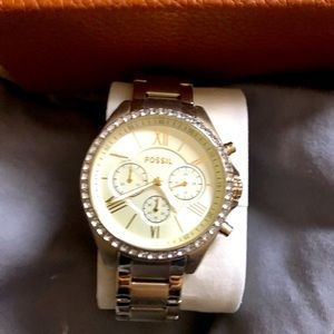 Like New Women’s Fossil watch Modern Courier Chronograph gold